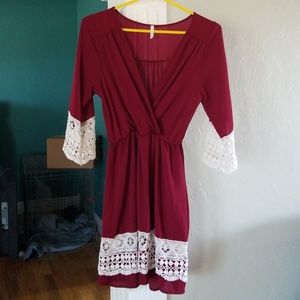 Cute lace accent boutique dress